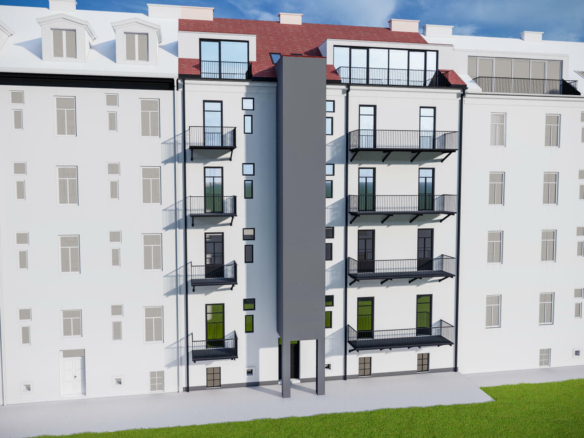 Rendering Innenhofseitig