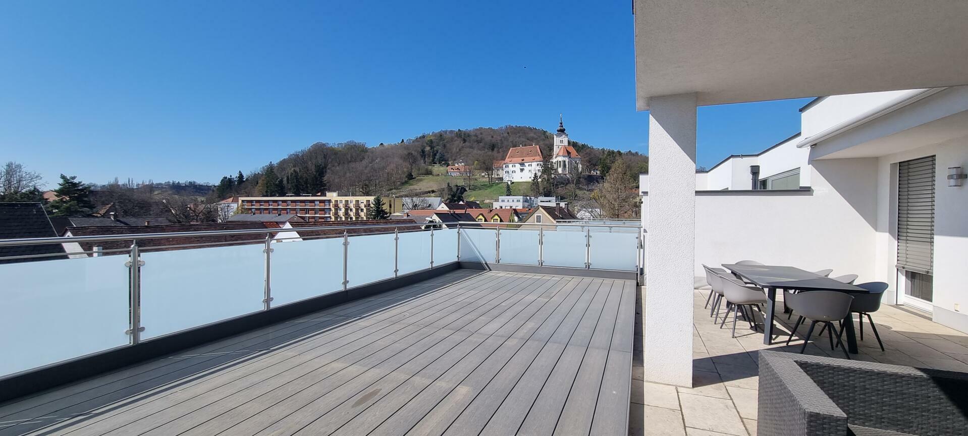 Gradnerstraße 4-Zi möbl. Dachterrasse-Kirche