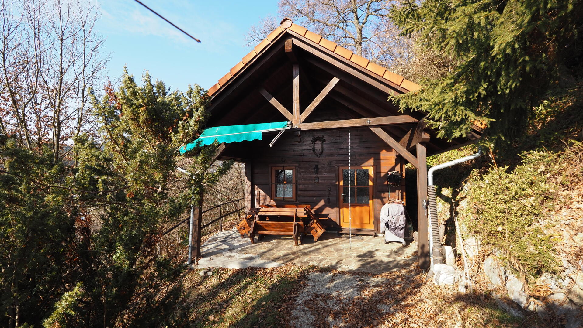 Blockhaus mit Terrasse