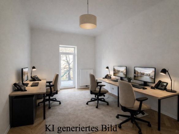 Moderne Bürogemeinschaft mit eleganter Einrichtung