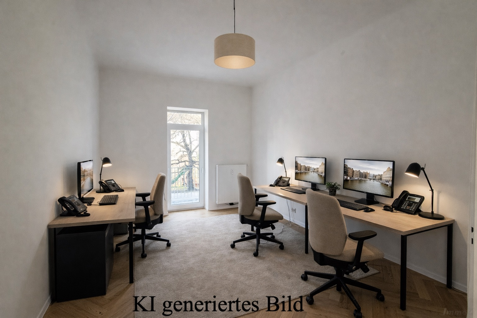 Moderne Bürogemeinschaft mit eleganter Einrichtung